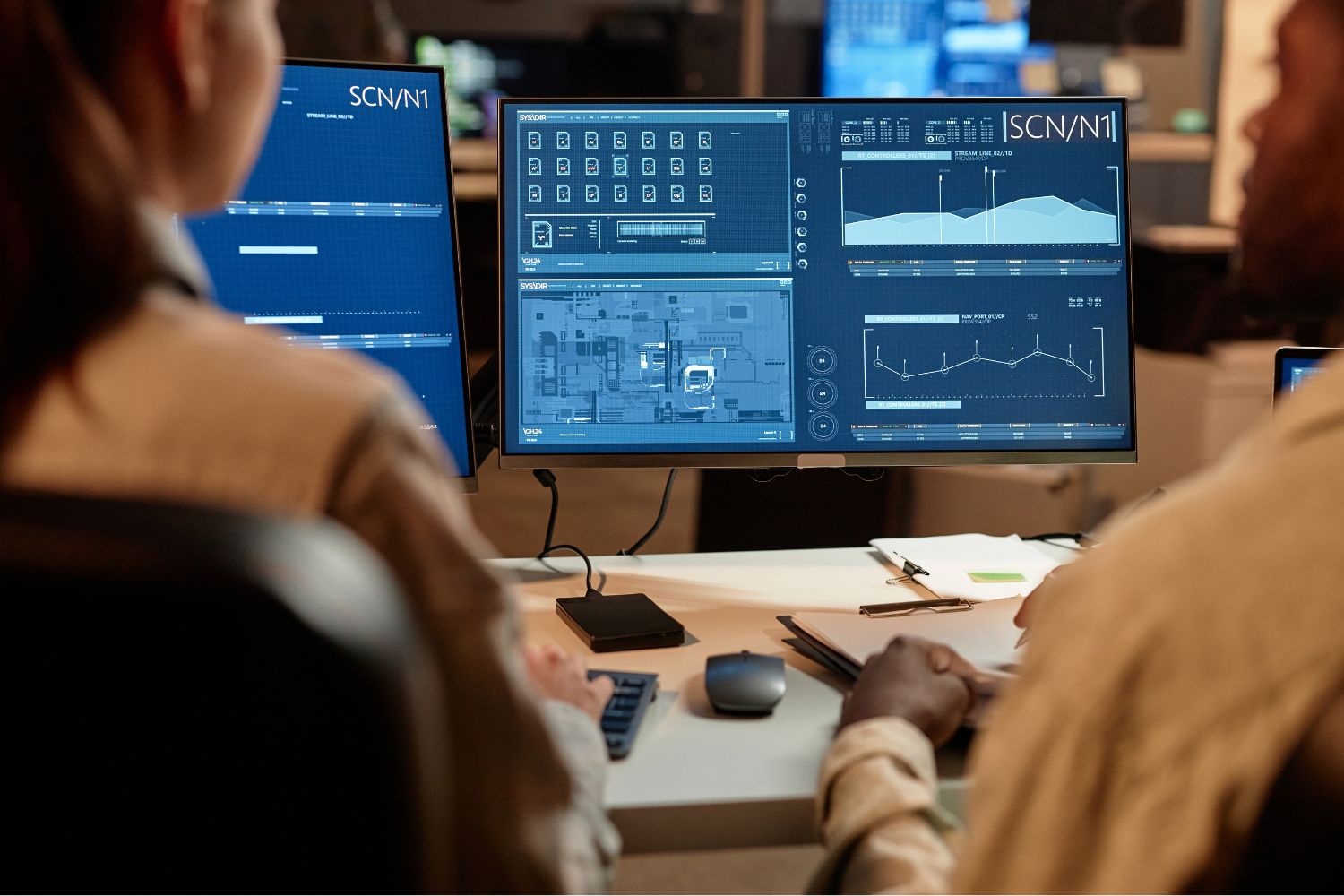 Network security diagram with layered defenses