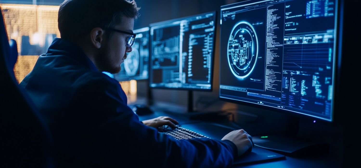 An IT expert providing proper routine maintenance.