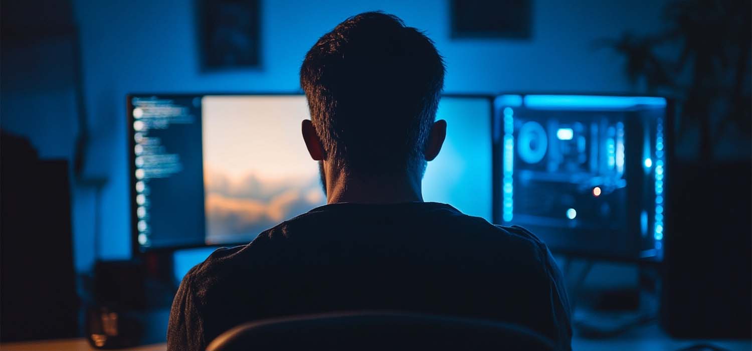 Entrepreneur analysing network security analytics