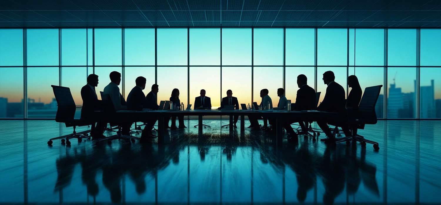 business strategy meeting with focus on it roadmap chart