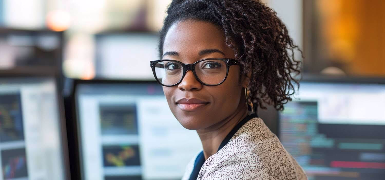 IT professional configuring automated patch management software on a computer