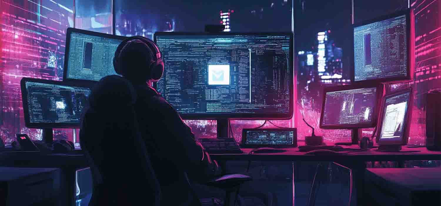 IT professional setting up advanced endpoint protection to guard against ransomware attacks.