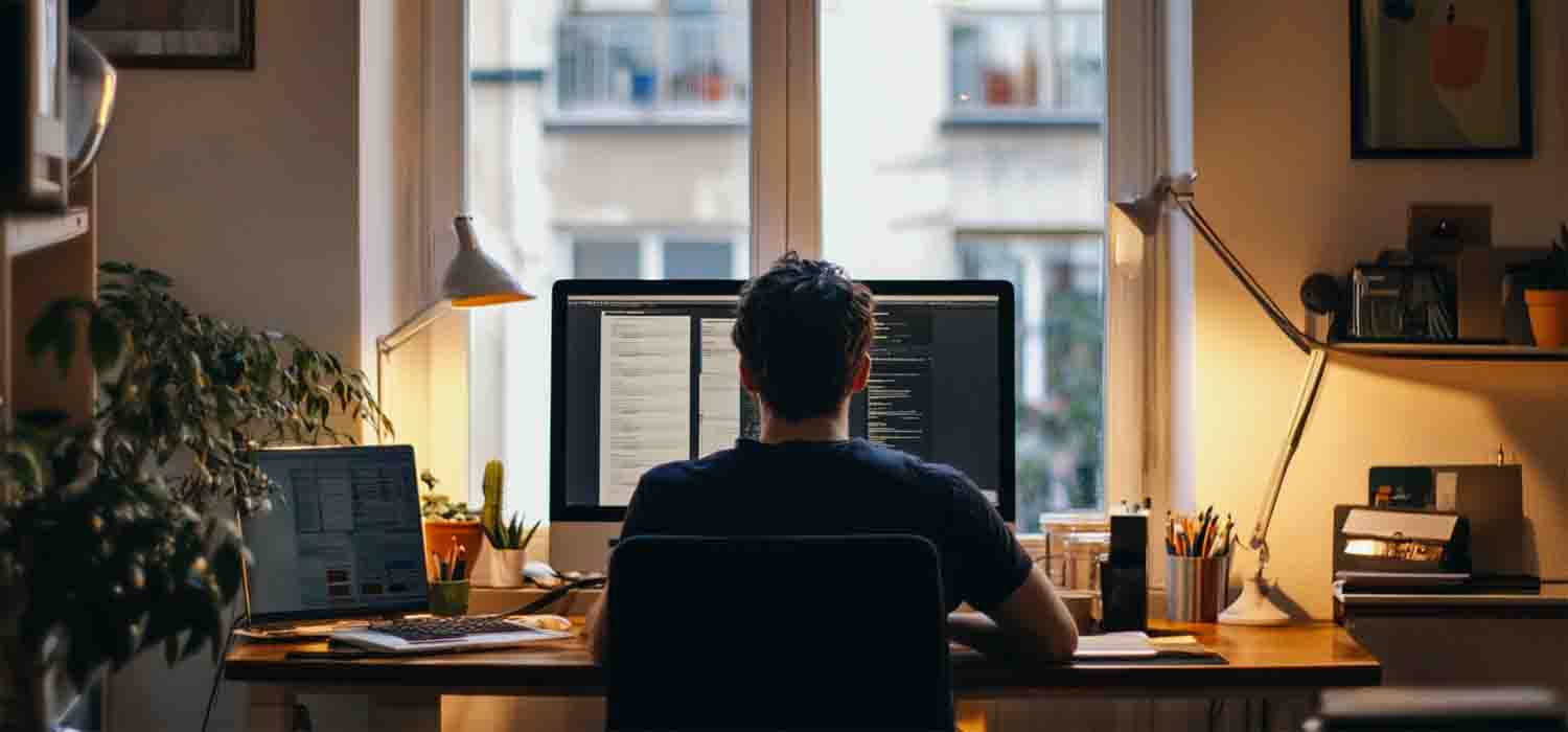 Person cleaning up digital files on a computer to boost performance and productivity.