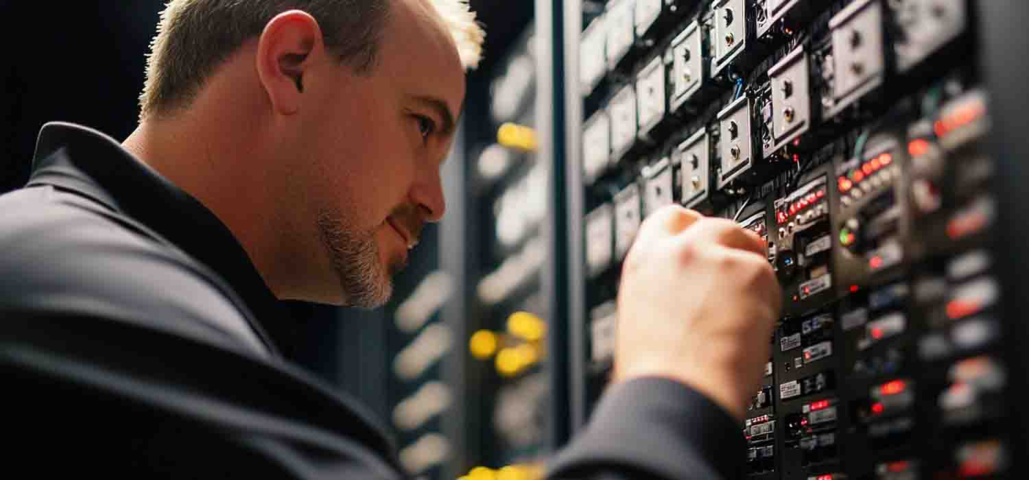 Business owner securing cloud infrastructure with expert IaaS strategy