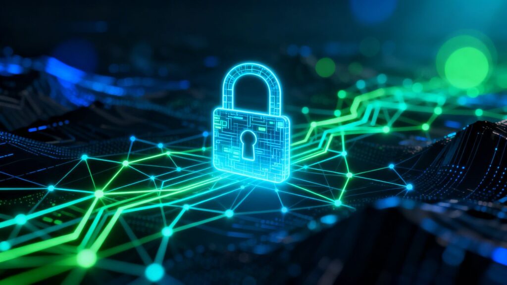 Digital padlock securing business data network