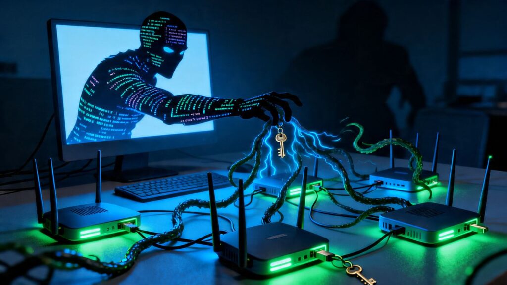 Hackers stealing digital keys from home routers.