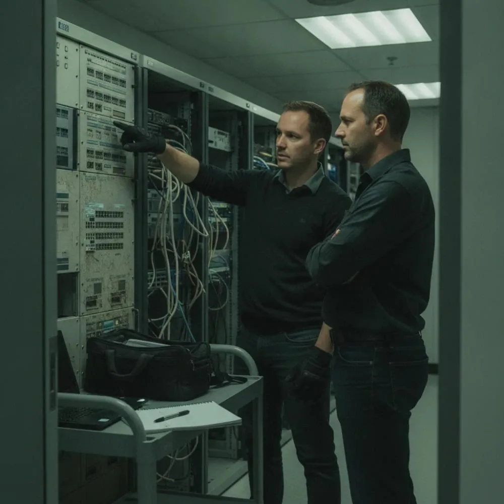 Consultant reviewing cyber security audit pricing with a client in Christchurch